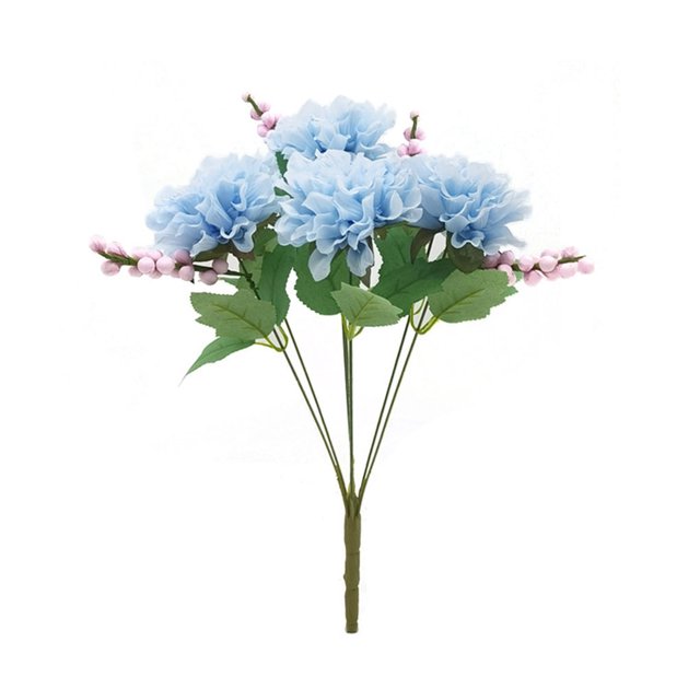 Centro de mesa de flores artificiales, mesa para el hogar, decoración floral, banquete de boda, tela de seda, flor falsa, azul cielo Advancent HA6703-05B