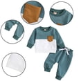 thumbnail image 5 of Esaierr Infant Baby Boys Suit Fall Winter Outfit Crewneck Long Sleeve Sweatshirt and Sweatpants Two-Piece Suits 6 Months-3 Years Toddler Casual Set, 5 of 9