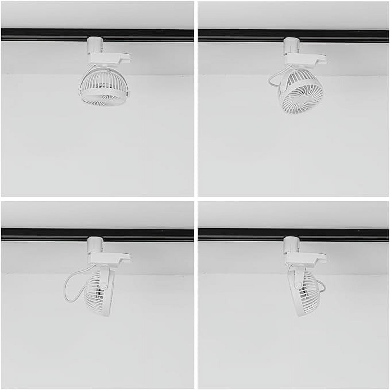 KAYYELAMP H-Type Track Ceiling White Mini Fan Easy To Install Adjustable Angle Simple Design For Home Kitchen Counter