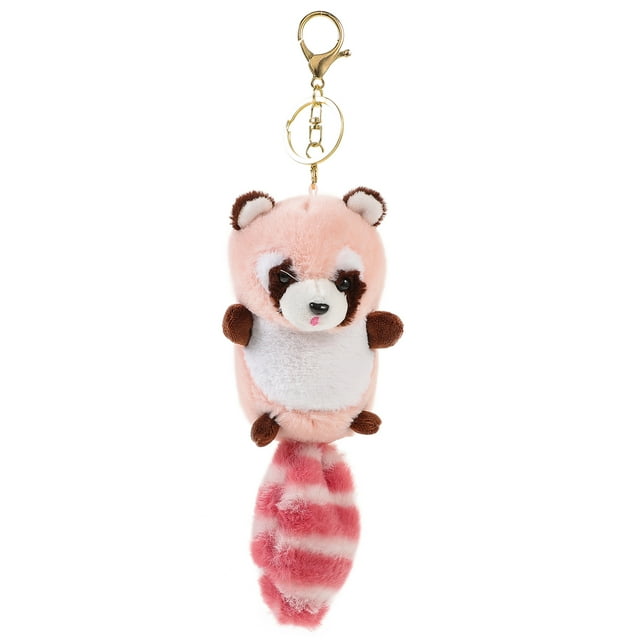 EeaseCA Decorative Keychain Bag Pendant Phone Hanging Keychain Stuffed Raccoon Keyring