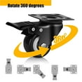 thumbnail image 3 of 4 Pcs Roulettes Robustes Roues en Caoutchouc Rouleaux pour Meubles Roue Roulettes Roulettes 360° Roue Industrielle avec Frein Bureau, Facile à Utiliser, 3 of 7
