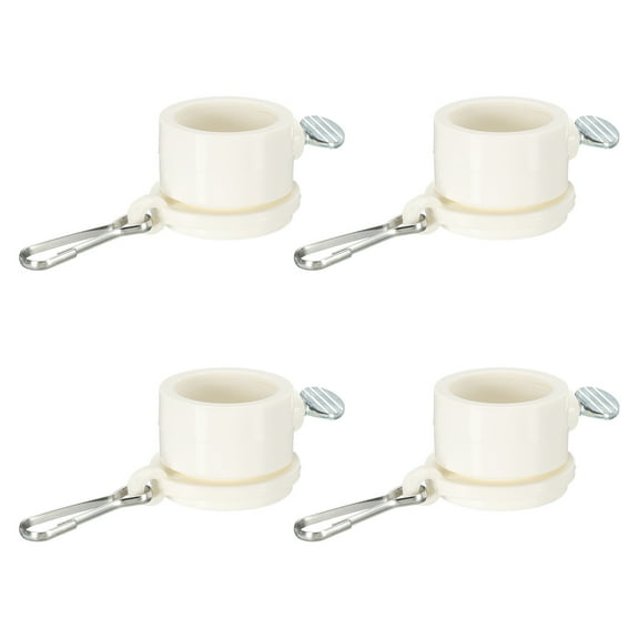 uxcell Flag Pole Rings Mounting Clips Rotating Fasteners 26mm x 27mm White Pack of 4