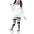 thumbnail image 5 of Maxcozy Printing Flower Kids Girls Leggings Winter Warm Fleece Classic Pants Pink 4-5 Years, 5 of 13