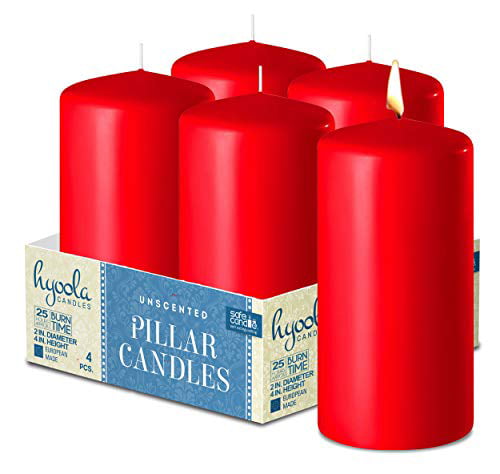 12-Bulk/Wholesale~Emergency Candles~Religious,Camping~Red~6"~5-7~Hour Burn~USA 