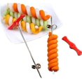 thumbnail image 2 of 1 accesorio de cocina, herramienta pequeña de acero inoxidable, cortador de verduras vórtice creativo, cuchillo en espiral para frutas y verduras, herramienta pequeña de cocina, 2 of 5
