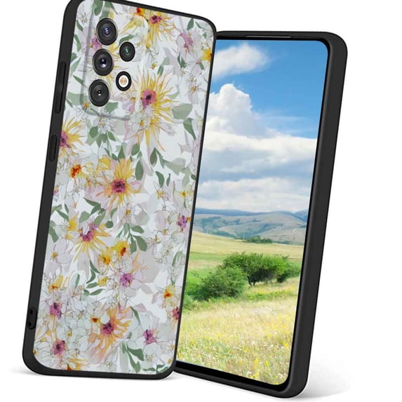 Compatible with Samsung Galaxy A32 5G Phone Case, Flowers-19 Case Men Women, Flexible Silicone Shockproof Case for Samsung Galaxy A32 5G