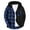 Black & Blue Plaid, variant on Men's Long Sleeve Plaid Hooded Jacket Casual Flannel Shirt Button Down Shirts