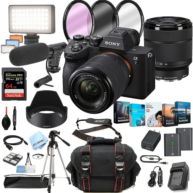  Sony a7 IV Mirrorless Camera + 64GB Extreme Pro SD Card +  Camera Bag : Electronics