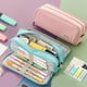 thumbnail image 2 of Estuche Grande Y Simple Para Lápices Con Capacidad Para Estudiantes De Secundaria Y Preparatoria, Para Niñas, Con Múltiples Funciones Y Tres Capas De Colores Macaron, 2 of 4