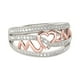 thumbnail image 3 of Anillo incrustaciones de diamantes Xihbxyly LOVE MOM oro rosa para mujer, 3 of 4