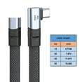 thumbnail image 3 of 90 Degree USB C Cable,Type C to Type C Cable Fast Charging 240W Type C Port Right Angled USB C Data Cable, 3 of 9