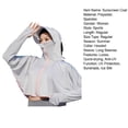 thumbnail image 7 of Mdesiwst Women Sunscreen Coat Zipper Opening Hooded Face Nack Protection Ice Silk Anti-UV Loose Thin Soft Breathable Long Sleeve Color Matching Cycling Camping Jacket, 7 of 7