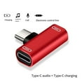 thumbnail image 4 of Adaptador Doble Tipo C , Cable de Carga Tipo C, Cargador, Convertidor de Auriculares para Smartphones, Adaptador de Auriculares Dorado., 4 of 5