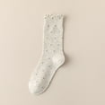 thumbnail image 4 of Yuanlong Women's Ruffle Edge Crew Socks Sweat Absorbent Polka Dot Slouchy Autumn And Winter Socks Holiday Hosiery, 4 of 4