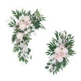 thumbnail image 2 of yuksok 2Pcs Silk Flower Swag Arch Hanging for Wedding Welcome Sign Decoration Pink Rose, 2 of 9