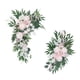 thumbnail image 2 of de botín de 2 uds, de arreglo Floral decorativo artificial para cartel de bienvenida decoración del , Rosa rosada Yotijar Guirnalda de flores, 2 of 10