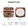 thumbnail image 4 of Kdxio Chair Seat Covers Patriotic Deer Soldier Salute Print Chair Covers for Dining Room Square Washable Chair Protector Seat(Four Pieces), 4 of 5
