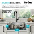 thumbnail image 5 of KRAUS Kore 25” Drop In / Top Mount Workstation 16 Gauge Single Bowl Stainless Steel Kitchen Sink with Accessories, 5 of 8