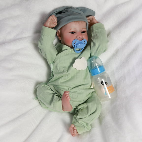 PYD 18inch Lifelike Reborn Baby Dolls Boy Doll Full Body Vinyl Silicone Handmade Newborn Doll