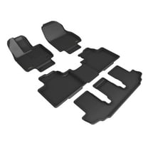 3D MAXpider Custom Fit Kagu Floor Mat (Black) Compatible with Toyota Highlander Hybrid (2nd Row Bench Seat) 2020-2024 - Full Set