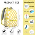 thumbnail image 2 of Striped and Checkered Fusion Backpack Moroccan Geometric Plaid Print Fashion School Bag for Students, 2 of 6