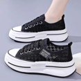 thumbnail image 2 of Women's Fashion Sneakers Platform Lace Up Breathable Mesh Casual Shoes Comfortable Lightweight Walking Shoes For Women, 2 of 9
