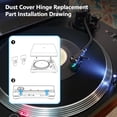 thumbnail image 5 of Bisagra de cubierta antipolvo Sxkxm compatible con los modelos Audio Technica AT-PL120, AT-LP120-USB, AT-LP60X, at-LP5. También apto para modelos Sony PS-HX500, Dual CS 429, pieza de repuesto de bisag, 5 of 5