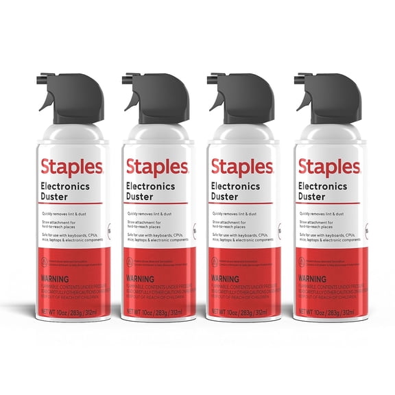 Staples Electronics Air Duster 10 oz. 4/Pack (SPL10ENFR-4) SPL10EN-4
