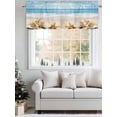 thumbnail image 5 of Ocean Beach Shell Valances for Windows, Rod Pocket Kitchen Valance Curtains - Soft & Washable Small Window Treatment for Living Room,&nbsp;Bathroom, Blue Sky , 42x12 Inch, 1 Panel, 5 of 9