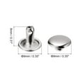 thumbnail image 2 of 50 Sets Leather Rivets 9mm Double Cap Rivets 8mm Height Metal Studs Rivet, Silver Tone, 2 of 6