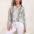 thumbnail image 3 of Black Grey Fast Long Sleeve Blouse Woman Streetwear Casual Shirts Summer Oversize Woman Streetwear Clothing Birthday Present, 3 of 7