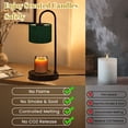 thumbnail image 5 of Candle Warmer Lamp with Timer Dimmer Dark Green Damask Floral Ornate Vintage Baroque Texture Candle Lamp Warmer for Jar Candle with 4 Bulbs Gifts for Women Mothers Day Gift House Warming Gifts, 5 of 8