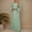 Mint Green, variant on Zedker Women's Long Sleeve Open Quarry Floor Length Zipper Floor Length Muslim Fashion, Plus Size White L