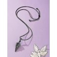 thumbnail image 2 of Obsidian Necklace Divination Healing Necklace Cord Adjustable, Gemstone Hexagonal Pointed Cone Reiki Chakra Pendant, 2 of 5