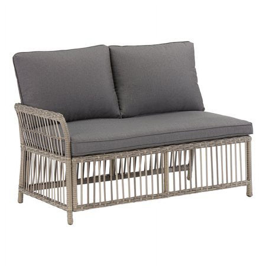 Better Homes & Gardens Belfair 4-Piece Outdoor Wicker Sectional Dining Set with Gray Cushions - image 3 of 10