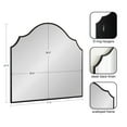 thumbnail image 6 of Kate and Laurel Leanna Modern Wide Horizontal Arch Wall Mirror, 28 x 32, Black, Sophisticated Arched Bathroom Vanity Mirror with Soft Scallops and Slim Frame, 6 of 9
