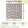 thumbnail image 2 of Beige Background Football Helmets Pattern Square Fitted Tablecloth with Elastic Edge,Square Table Cover,Washable Elastic Table Cover for Home Kitchen Party Decor 34"x34", 2 of 6