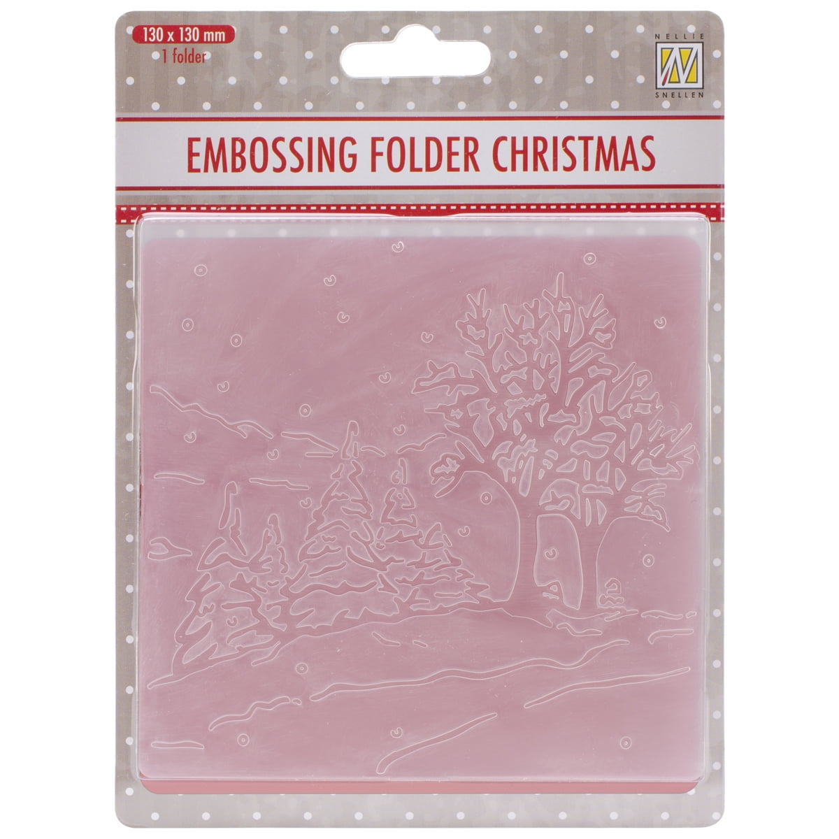 Nellie's Choice Picture Embossing Folder 5"X5"Winter Landscape