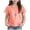 Orange, variant on Girls' Short Sleeve Shirts Kids Crewneck T-Shirts Solid Color Summer Tops Basic Tees Toddler Cute Clothes 1-2 Years Pink