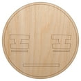 thumbnail image 1 of Kawaii Cute Tired Baggy Eyes Face Wood Shape Unfinished Piece Cutout Craft DIY Projects - 4.70 Inch Size - 1/4 Inch Thick, 1 of 7
