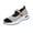 24#Black, variant on Soft Lightweight Grid Pattern Fly Knit Mary Jane Walking Shoes for Ladies, Breathable Casual Wedge Trainers with Cushioned Arch Support Insole