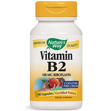 Natures Way Natures Way  Vitamin B2, 100 ea (Best Vitamins And Minerals For Hair Growth)