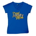 thumbnail image 5 of Proud Army Mom Women's V-Neck T-shirt US Military Family Pride Veteran Patriotic Armed Forces Mother's Day Licensed Tee, 5 of 7
