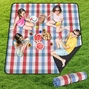 80"x80" Extra Large Picnic Blankets,8mm Extra Thick Waterproof Blanket Sandproof Beach Blanket,Outdoor Blanket for Travel Camping Mat