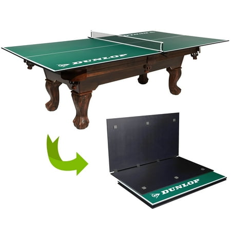 Dunlop Official Size Table Tennis Conversion Top, 100% Pre-assembled, Includes Premium Clamp Style Net and (Ping Pong Top For Pool Table Best)