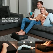 CARTIZMA Ergonomic Memory Foam Footrest with Anti-Slip Base, Black