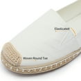 thumbnail image 4 of AOMAIS Women Espadrille Flats Mesh Knitted Shallow Slip Ons Comfy Breathable Canvas loafers Casual Daily Walking Shoes for Lady(White US7), 4 of 11