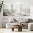 thumbnail image 2 of PixonSign Framed Wall Art Set Pastel Watercolor Brown Sky Landscape Nature Wilderness Scenic Modern Art Decorative Minimal Relax/Calm for Living Room, Bedroom, Office - 16"x24"x3 White, 2 of 4