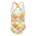 thumbnail image 4 of Kids Girls Bathing Suit sleeveless 1 Piece Swimsuit Cute Athletic Bathing Suit For Girls Girls Bathing Suits Size 5-6 Years, 4 of 5