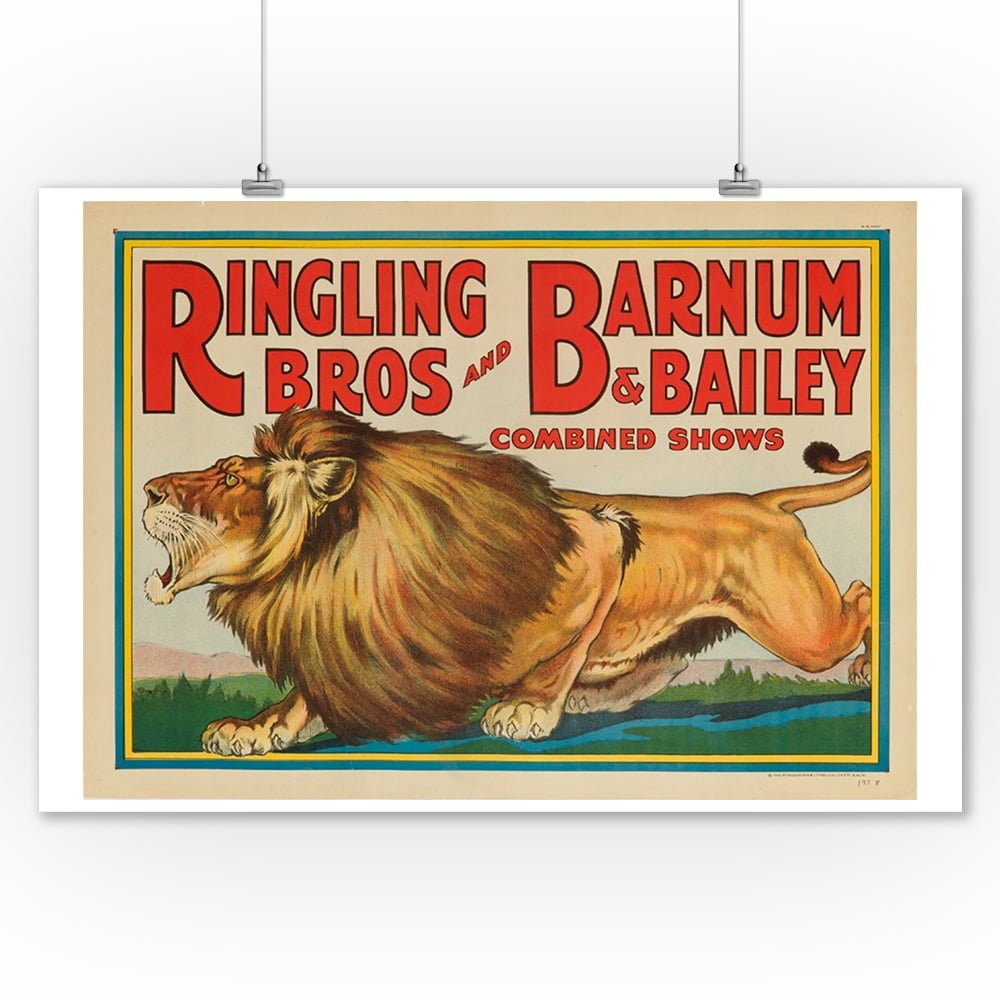 the BARNUM /& BAILEY vintage circus poster JUNGLE ANIMALS 24X36 collectors